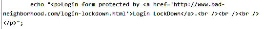 код плагина Login LockDown