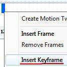 делаем ключевой кадр