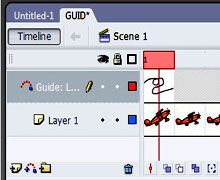 временная лента программы Macromedia Flash