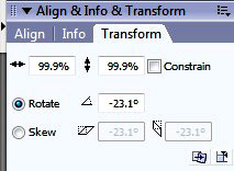 трансформация в программе Macromedia Flash Professional 8