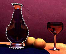 выделение инструментом перо